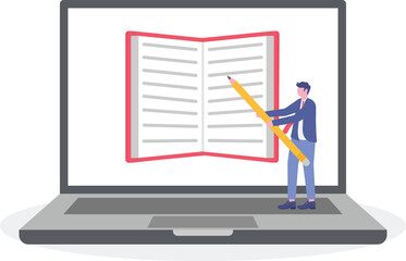 Social media illustration, business concept, web design

