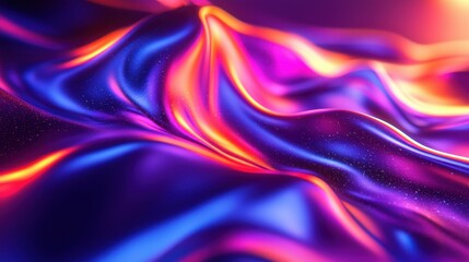 Obraz premium A dynamic illustration, where a flowing pattern, reminiscent of liquid marble, is rendered in a vibrant gradient, with subtle noise added for depth and texture. 