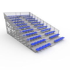 Fototapeta premium 3d render Bleachers design element. Furniture 