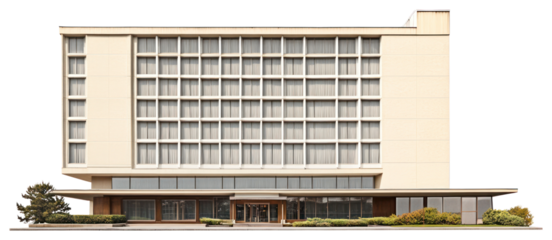 PNG Mid century modern hotel architecture building urban.