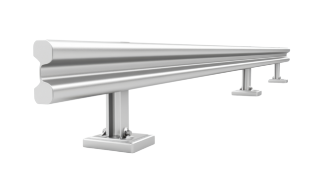 Guardrail isolated on white background