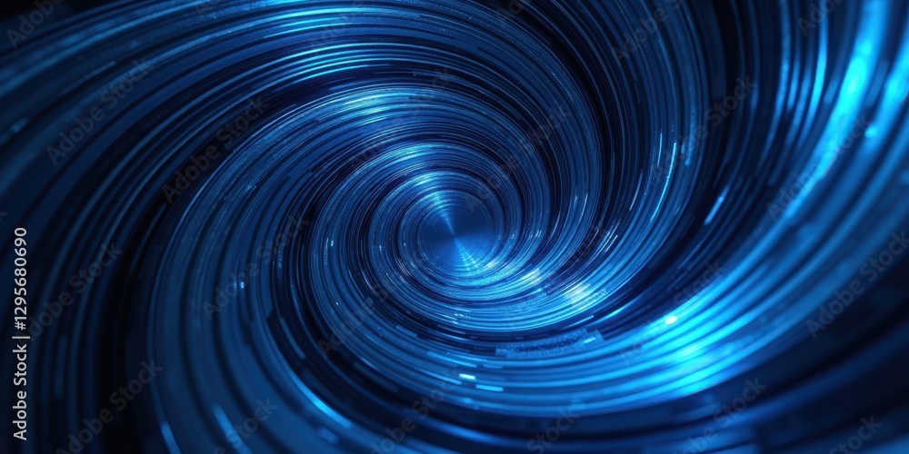 Poster captivating blue spiral abstract background with dynamic patterns