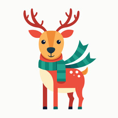 Fototapeta premium Christmas deer vector 