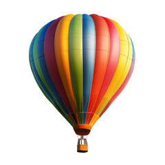 Fototapeta premium Colorful Hot Air Balloon Soaring on transparent background 