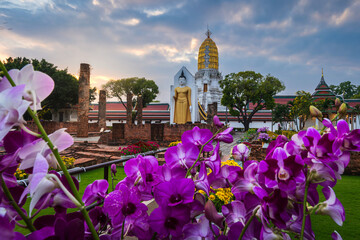 Old Buddha statue at Wat Phra Si Rattana Mahathat also colloquially referred to as Wat Yai is a...