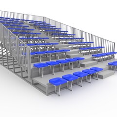 Obraz premium 3d render Bleachers design element. Furniture 