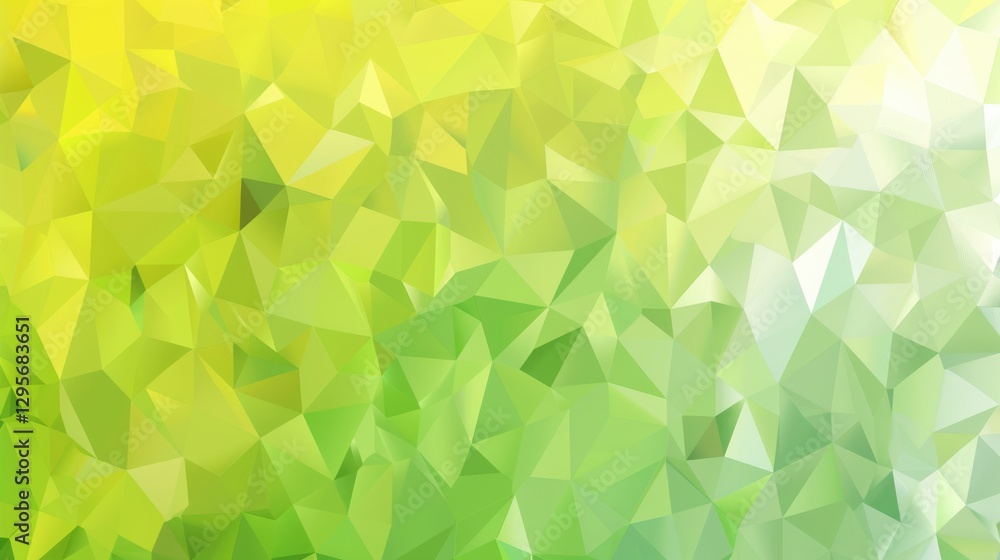 Poster abstract geometric shapes with yellow and green hues. background image of 3d rendering geometric sha