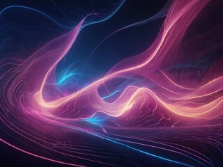 Obraz premium Neon Light Waves