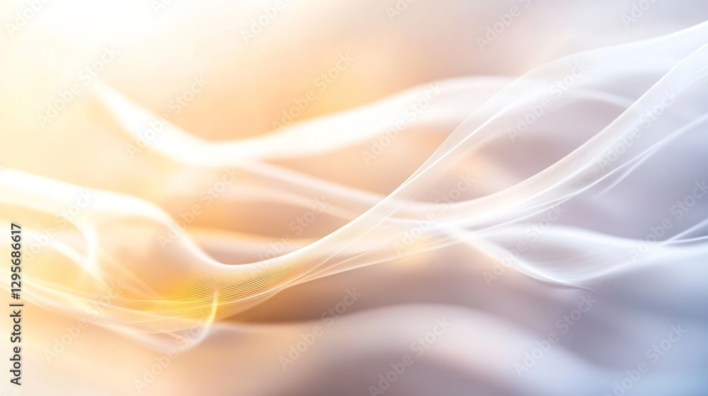 Leinwandbilder soft ethereal light flowing through wispy vapors creating a dreamy background : generative ai