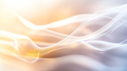 Obraz premium Soft Ethereal Light Flowing Through Wispy Vapors Creating a Dreamy Background : Generative AI