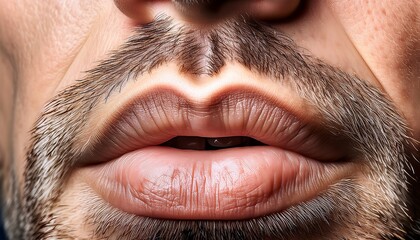 Obraz premium Intimate Details of Whispering Lips in Fine Texture