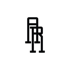 AR monogram logo design letter text name symbol monochrome logotype alphabet character simple logo
