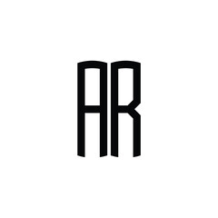 AR monogram logo design letter text name symbol monochrome logotype alphabet character simple logo