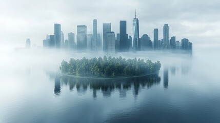 Fototapeta premium Cityscape Oasis