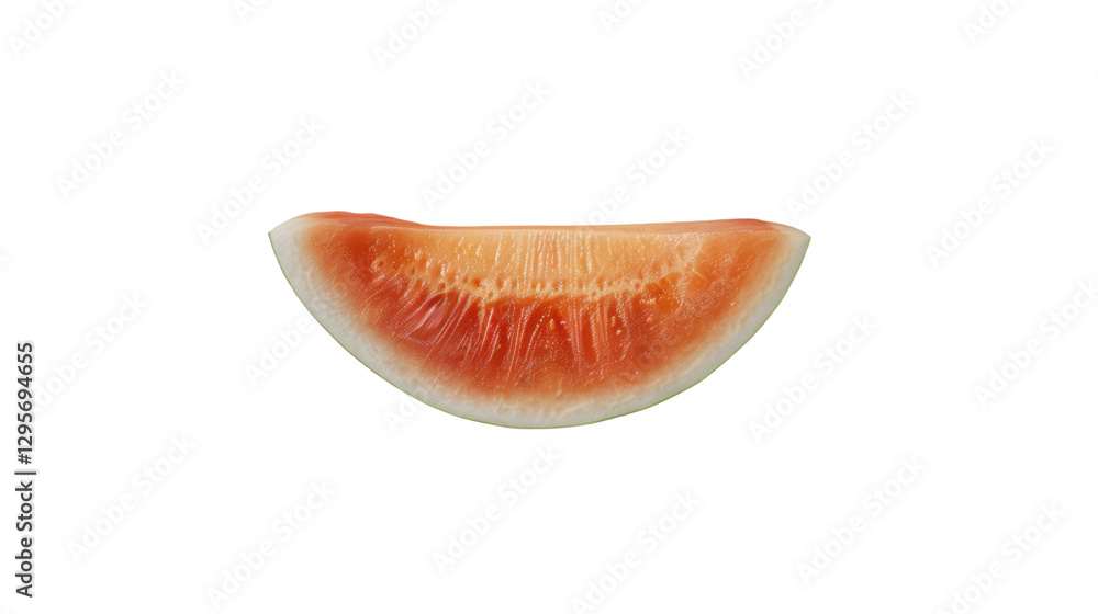 Poster slice of refreshing watermelon isolated on transparent background