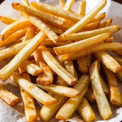 french fries on a white plate