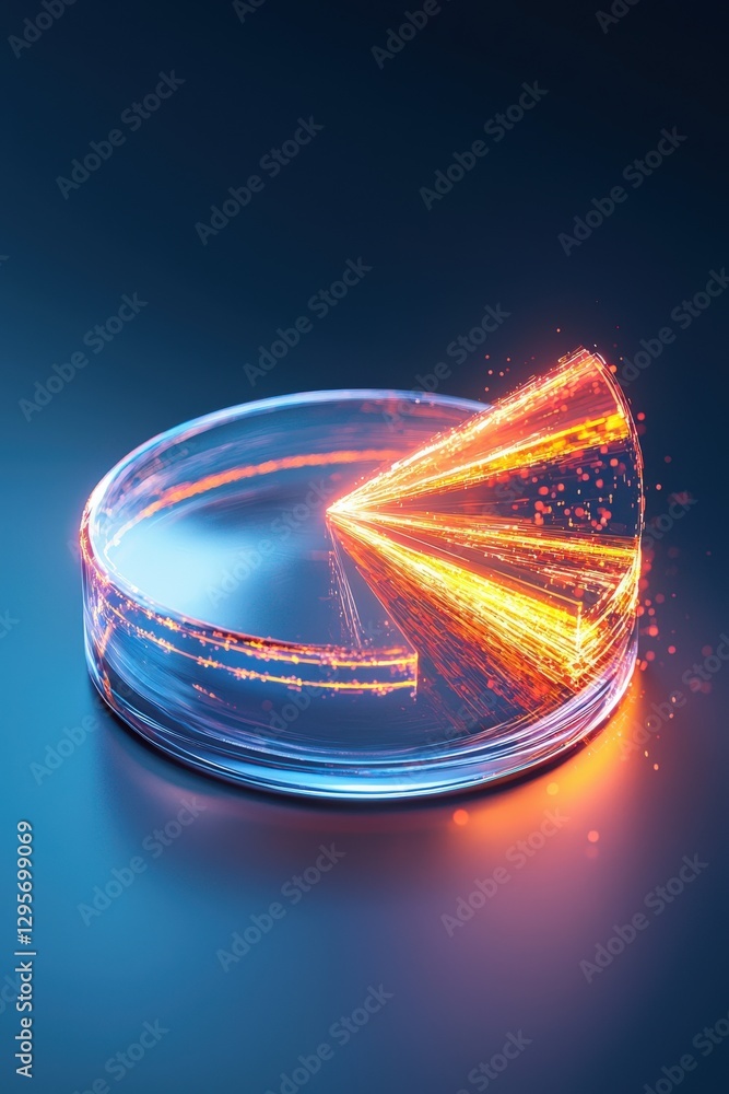 Aufkleber an abstract representation of energy dynamics showcased in a laboratory petri dish, with glowing lig