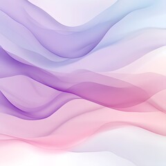 Obraz premium Soft, flowing waves of pastel purple, pink, and white create a serene and elegant abstract background, suggesting fluidity and gentle motion.