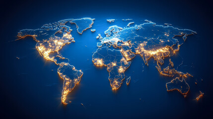 A globe with lights on it