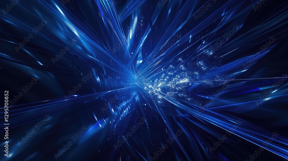 Poster abstract picture micro light sparkling particle represent data flow vivid flowing wave with high tec