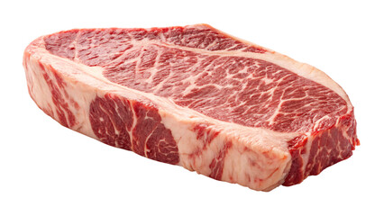 raw wagyu meat isolated on white