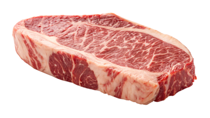 raw wagyu meat isolated on white