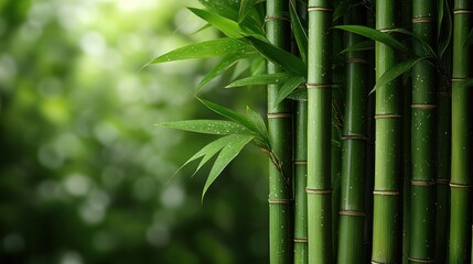 Fototapeta premium Lush bamboo grove, tranquil forest background