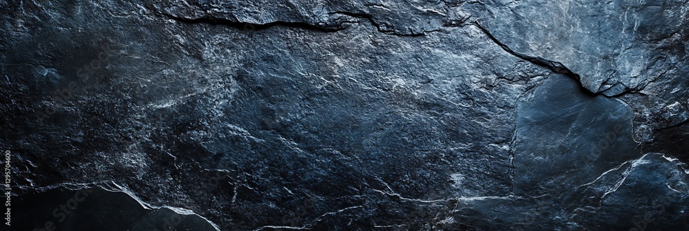 Poster textured slate: a close-up captures the raw, captivating texture of a dark, weathered slate surface,