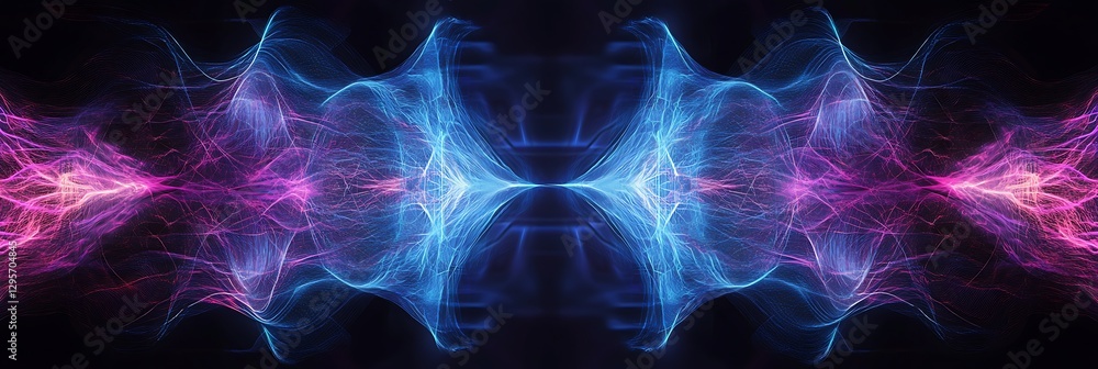 Poster abstract fluid dynamics: a captivating visual symphony of swirling, luminous, and interconnected for