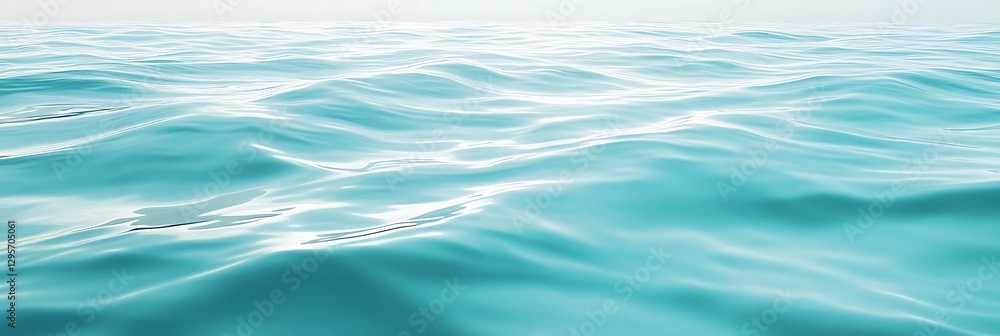 Poster serene ocean waves: gentle ocean waves ripple across the surface, creating a mesmerizing display of 