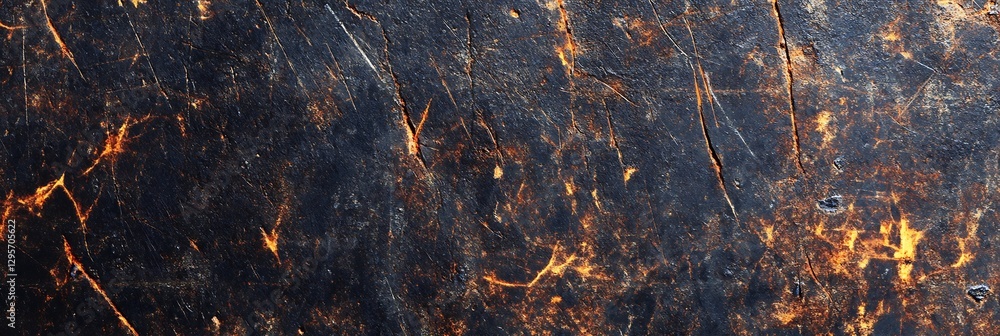 Poster gleaming veins of stone: an abstract view of a striking surface of the stone with intricate patterns