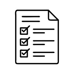 checklist icon, checklist line art - simple line art of checklist, perfect for checklist logos and icons