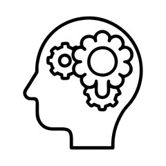 cognitive skills icon, cognitive skills line art - simple line art of cognitive skills, perfect for cognitive skills logos and icons