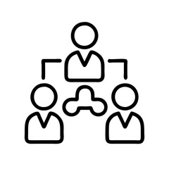 collaboration icon, collaboration line art - simple line art of collaboration, perfect for collaboration logos and icons