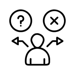 dilemma icon, dilemma line art - simple line art of dilemma, perfect for dilemma logos and icons