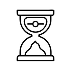 hourglass time for thinking icon, hourglass time for thinking line art - simple line art of hourglass time for thinking, perfect for hourglass time for thinking logos and icons