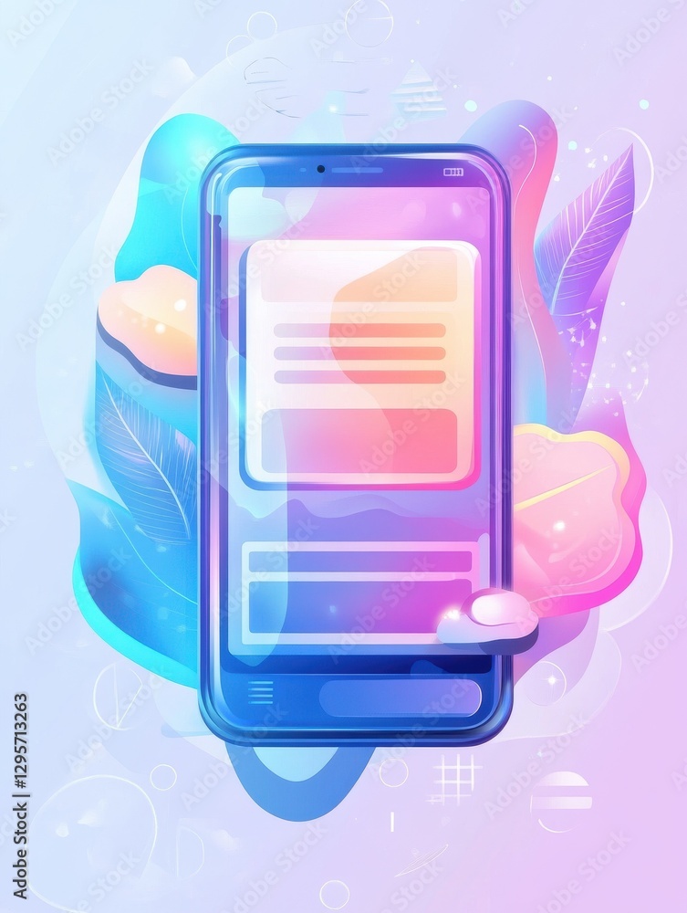 Poster smartphone voice application abstract concept vector illustration set. chatbot voice controlled virt
