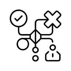 logic icon, logic line art - simple line art of logic, perfect for logic logos and icons