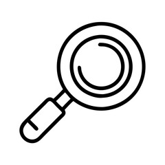 magnifying glass investigation icon, magnifying glass investigation line art - simple line art of magnifying glass investigation, perfect for magnifying glass investigation logos and icons