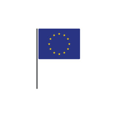 Europe flag union ,Standard flag icon Europe vector logo template