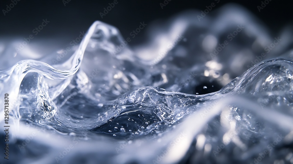 Aufkleber An abstract closeup of flowing water showcasing the intricate patterns created by its movement : Generative AI