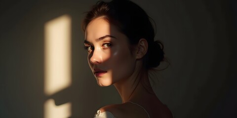 Introspective Portrait of a Young Woman in Soft Focus