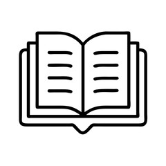 open book knowledge icon, open book knowledge line art - simple line art of open book knowledge, perfect for open book knowledge logos and icons