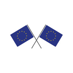 Europe flag union ,Standard flag icon Europe vector logo template