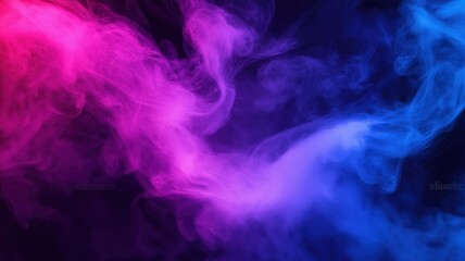 Fototapeta premium abstract purple smoke on a black background