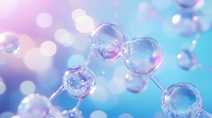 Cyclopentasiloxane Molecules Forming in Abstract Science Background