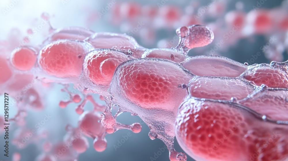 Poster intricate conceptual representation of beta glucan structure in nature