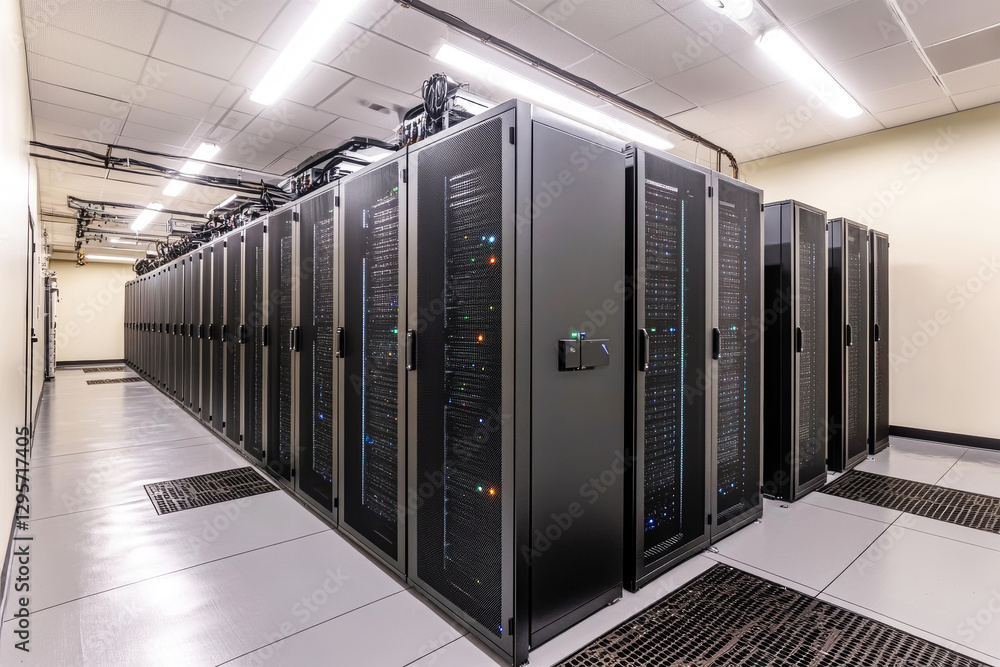 Aufkleber sleek and modern data center showcasing state-of-the-art server technology for optimized business op