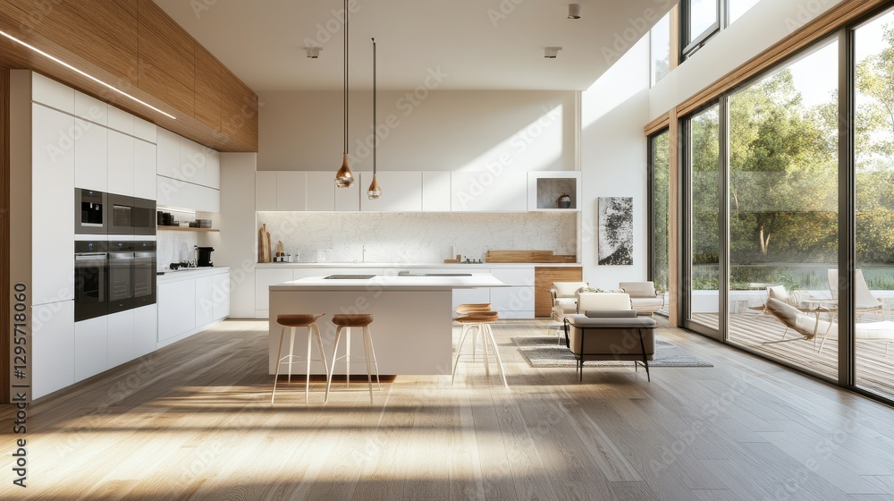 Aufkleber smart home with ai-controlled appliances: homes where appliances are managed and optimized by ai.