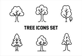 Tree Icons Set Bundle, Bundle Tree, Icon, Set of Tree Icon